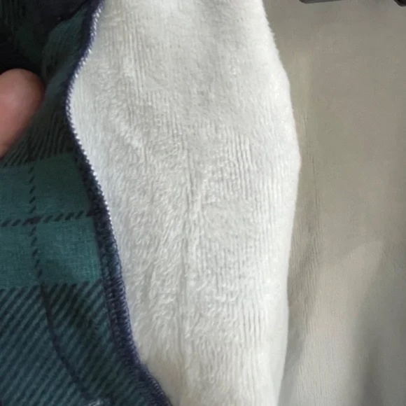 Vermont Country Terry Plaid Fleece Cardigan Sweater Plush Cozy Top Jacket Size M - Picture 8 of 12